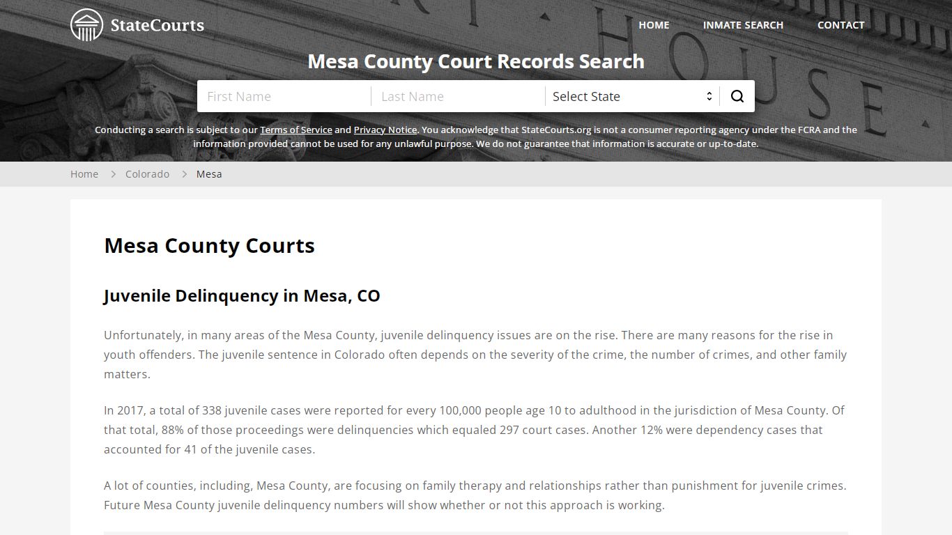 Mesa County, CO Courts - Records & Cases - StateCourts